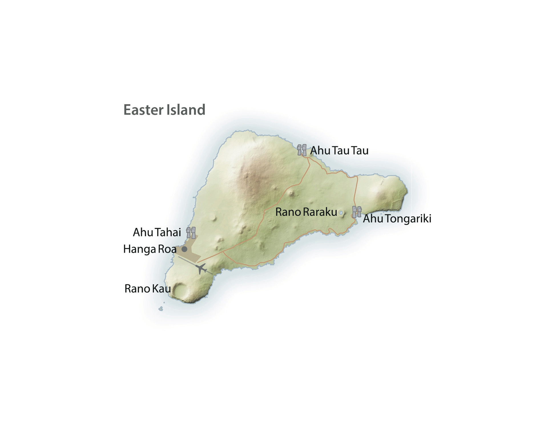 Osterinsel Rapa Nui Landkarte