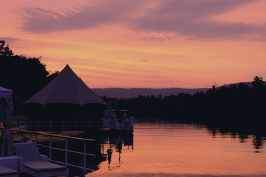 Sonnenuntergang in der 4-Rivers Eco Lodge