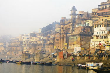 Badeghats in Varanasi am Ganges