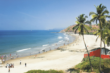 Strandabschnitt in Goa