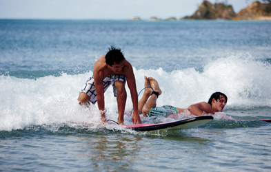 Beim Surfen in Byron Bay