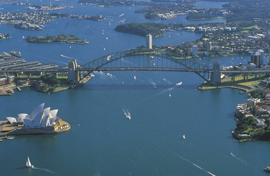 Sydney Hafen aus der Vogelperspektive