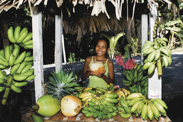 Marktstand auf den Seychellen