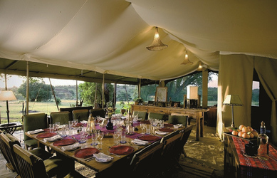 Speisezelt in der Masai Mara