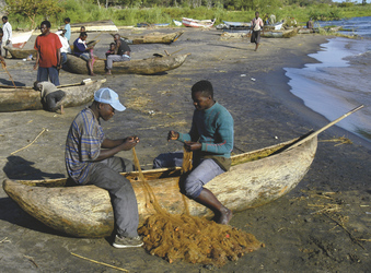 Fischer am Malawi See