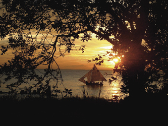 Romantische Sonnenuntergänge am Malawisee