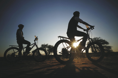Mit dem Fahrrad durch die Kalahari