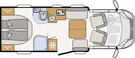 Compact Plus - Layout mit Insel-Doppelbett