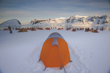 Camping auf dem Eis