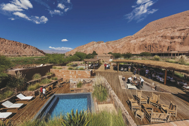 Poolbereich, ©Alto Atacama Desert Lodge & Spa