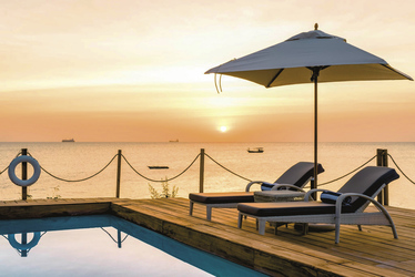 Panorama am Pool, ©Chuini Zanzibar Beach Lodge