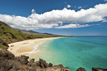 Blick auf den Strand von Maui