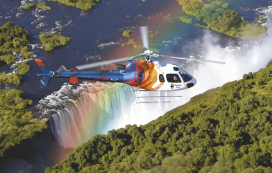 Helikopter Flug über die Victoria Wasserfälle