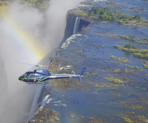 Helikopter Flug über die Victoria Wasserfälle